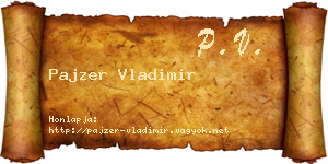Pajzer Vladimir névjegykártya
